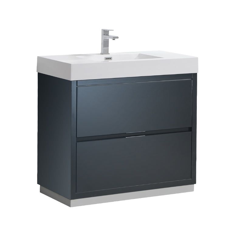 Fresca Valencia 36" Dark Slate Gray Free Standing Modern Bathroom Vanity  FCB8436GG-I