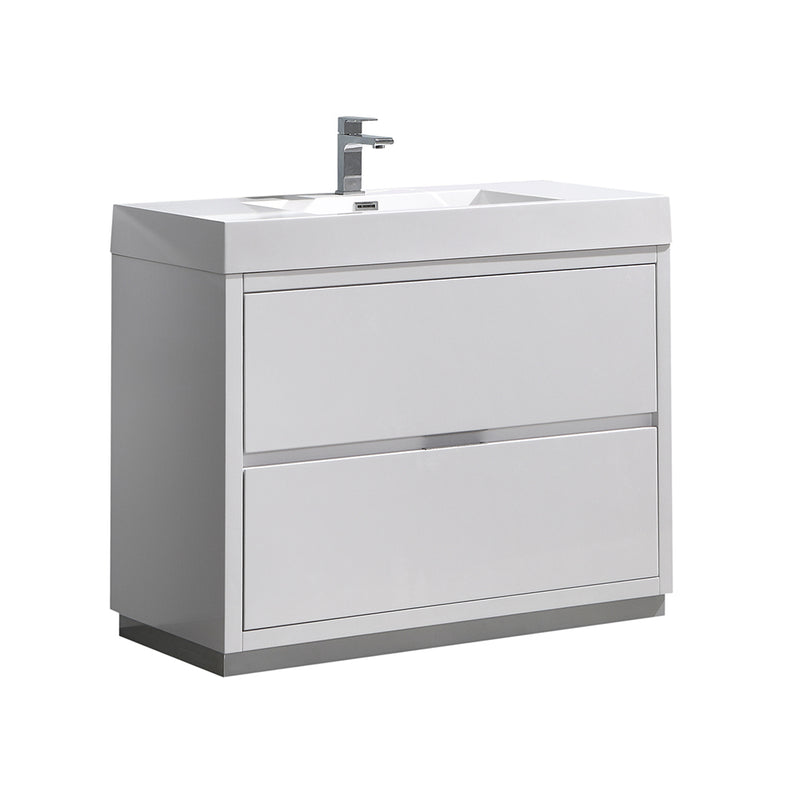 Fresca Valencia 40" Glossy White Free Standing Modern Bathroom Vanity  FCB8442WH-I