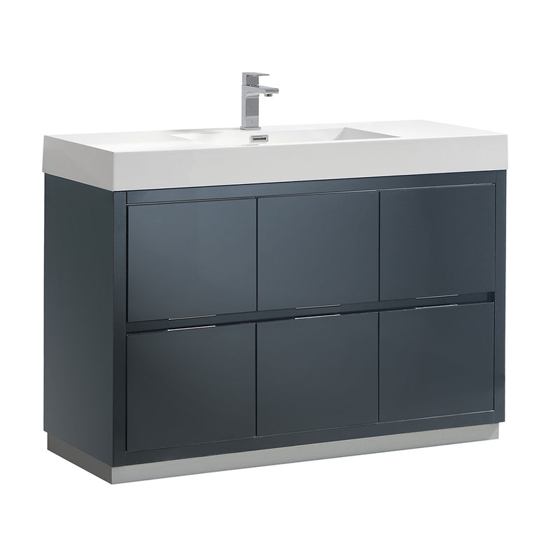 Fresca Valencia 48" Dark Slate Gray Free Standing Modern Bathroom Vanity  FCB8448GG-I