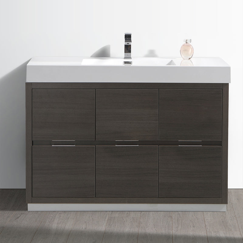 Fresca Valencia 48" Gray Oak Free Standing Modern Bathroom Vanity FCB8448GO-I