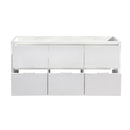 Fresca Valencia 48" Glossy White Free Standing Double Sink Modern Bathroom Cabinet FCB8448WH-D