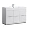 Fresca Valencia 48" Glossy White Free Standing Modern Bathroom Vanity  FCB8448WH-I