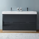 Fresca Valencia 60" Dark Slate Gray Free Standing Double Sink Modern Bathroom Vanity FCB8460GG-D-I