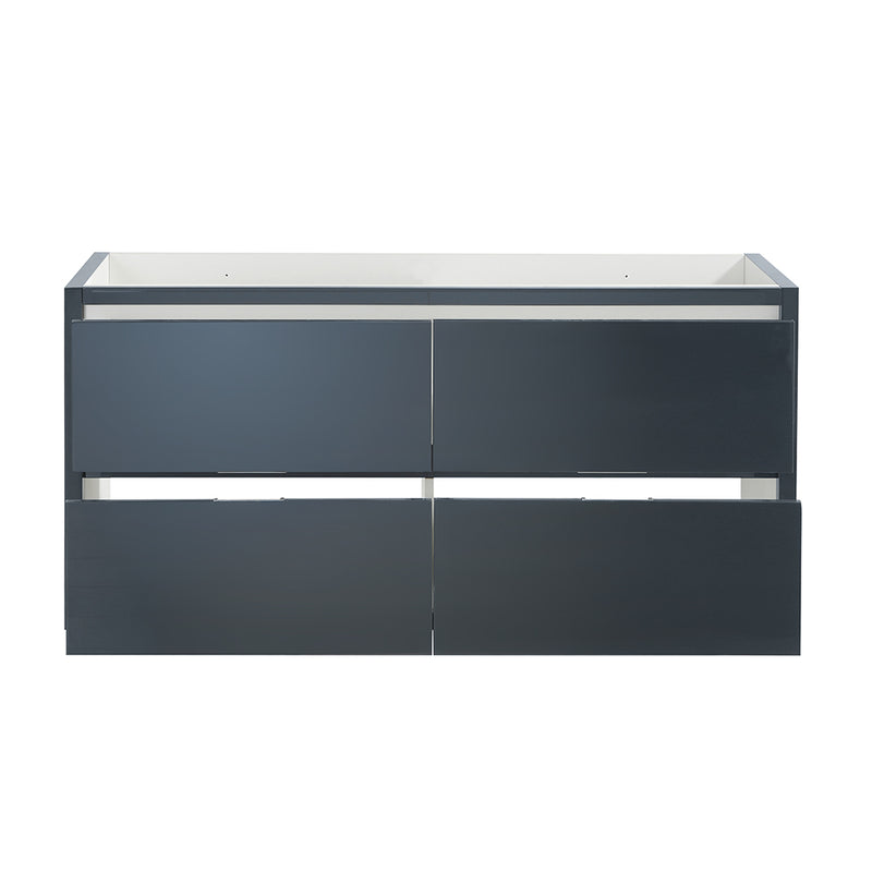 Fresca Valencia 60" Dark Slate Gray Free Standing Double Sink Modern Bathroom Cabinet FCB8460GG-D