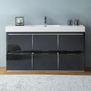 Fresca Valencia 60" Dark Slate Gray Free Standing Modern Bathroom Vanity FCB8460GG-I