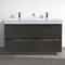 Fresca Valencia 60" Gray Oak Free Standing Double Sink Modern Bathroom Vanity FCB8460GO-D-I