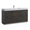 Fresca Valencia 60" Gray Oak Free Standing Modern Bathroom Vanity  FCB8460GO-I