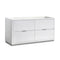 Fresca Valencia 60" Glossy White Free Standing Double Sink Modern Bathroom Cabinet  FCB8460WH-D