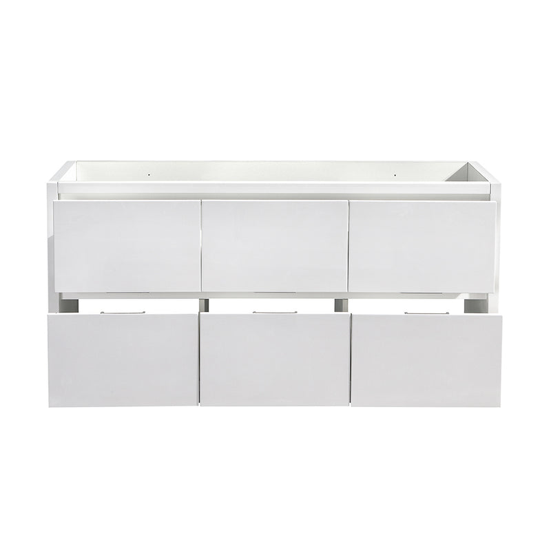 Fresca Valencia 60" Glossy White Free Standing Single Sink Modern Bathroom Cabinet FCB8460WH