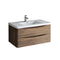 Fresca Tuscany 40" Rosewood Wall Hung Modern Bathroom Cabinet w/ Integrated Sink FCB9040RW-I