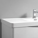 Fresca Tuscany 48" Glossy White Wall Hung Modern Bathroom Cabinet with Integrated Double Sink FCB9048WH-D-I