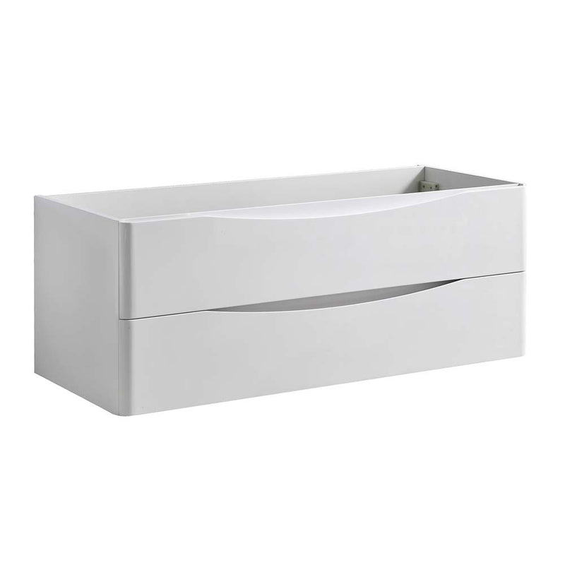 Fresca Tuscany 48" Glossy White Wall Hung Modern Bathroom Cabinet FCB9048WH