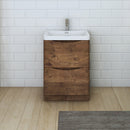 Fresca Tuscany 24" Rosewood Free Standing Modern Bathroom Cabinet with Integrated Sink FCB9124RW-I