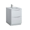 Fresca Tuscany 24" Glossy White Free Standing Modern Bathroom Cabinet w/ Integrated Sink FCB9124WH-I