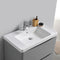 Fresca Tuscany 32" Glossy Gray Free Standing Modern Bathroom Cabinet with Integrated Sink FCB9132GRG-I