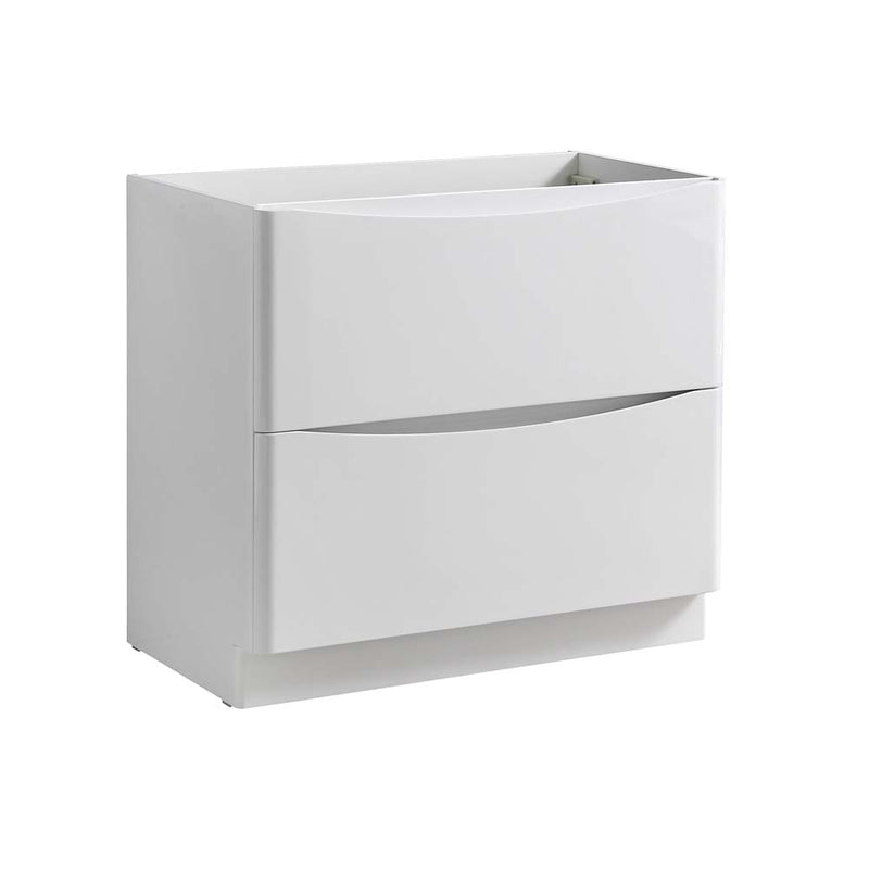 Fresca Tuscany 36" Glossy White Free Standing Modern Bathroom Cabinet FCB9136WH