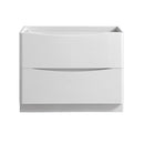 Fresca Tuscany 40" Glossy White Free Standing Modern Bathroom Cabinet FCB9140WH