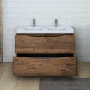 Fresca Tuscany 48" Rosewood Free Standing Modern Bathroom Cabinet with Integrated Double Sink FCB9148RW-D-I