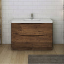 Fresca Tuscany 48" Rosewood Free Standing Modern Bathroom Cabinet with Integrated Sink FCB9148RW-I