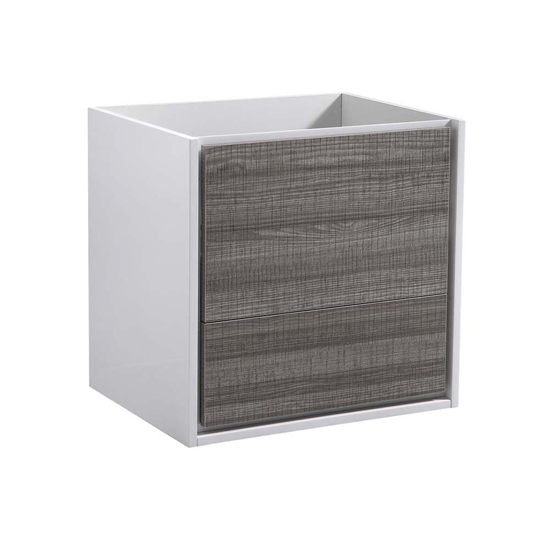 Fresca Catania 24" Glossy Ash Gray Wall Hung Modern Bathroom Cabinet FCB9224HA