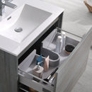 Fresca Catania 30" Ocean Gray Wall Hung Modern Bathroom Cabinet with Integrated Sink FCB9230OG-I