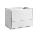 Fresca Catania 30" Glossy White Wall Hung Modern Bathroom Cabinet FCB9230WH