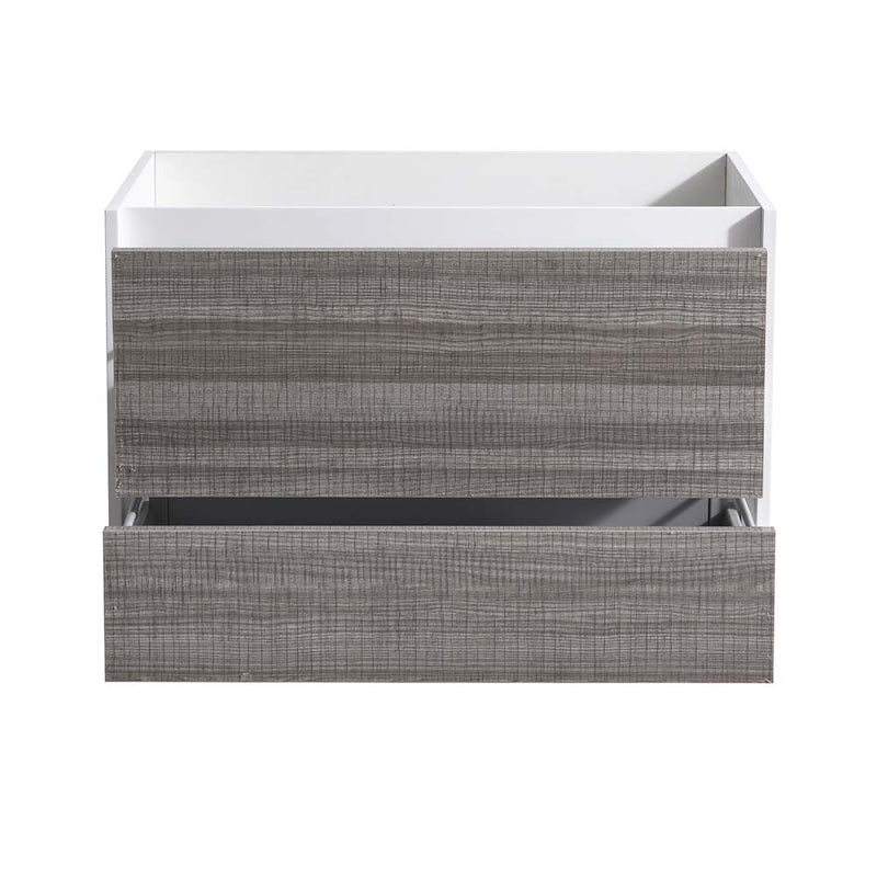 Fresca Catania 36" Glossy Ash Gray Wall Hung Modern Bathroom Cabinet FCB9236HA