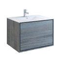 Fresca Catania 36" Ocean Gray Wall Hung Modern Bathroom Cabinet w/ Integrated Sink FCB9236OG-I