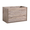 Fresca Catania 36" Rustic Natural Wood Wall Hung Modern Bathroom Cabinet FCB9236RNW