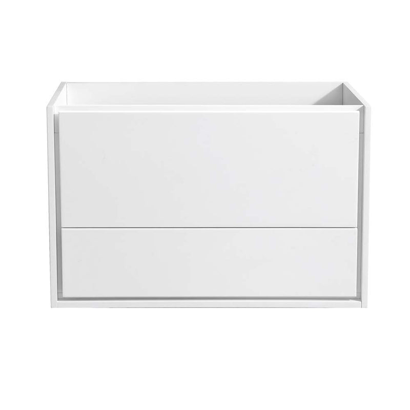 Fresca Catania 36" Glossy White Wall Hung Modern Bathroom Cabinet FCB9236WH