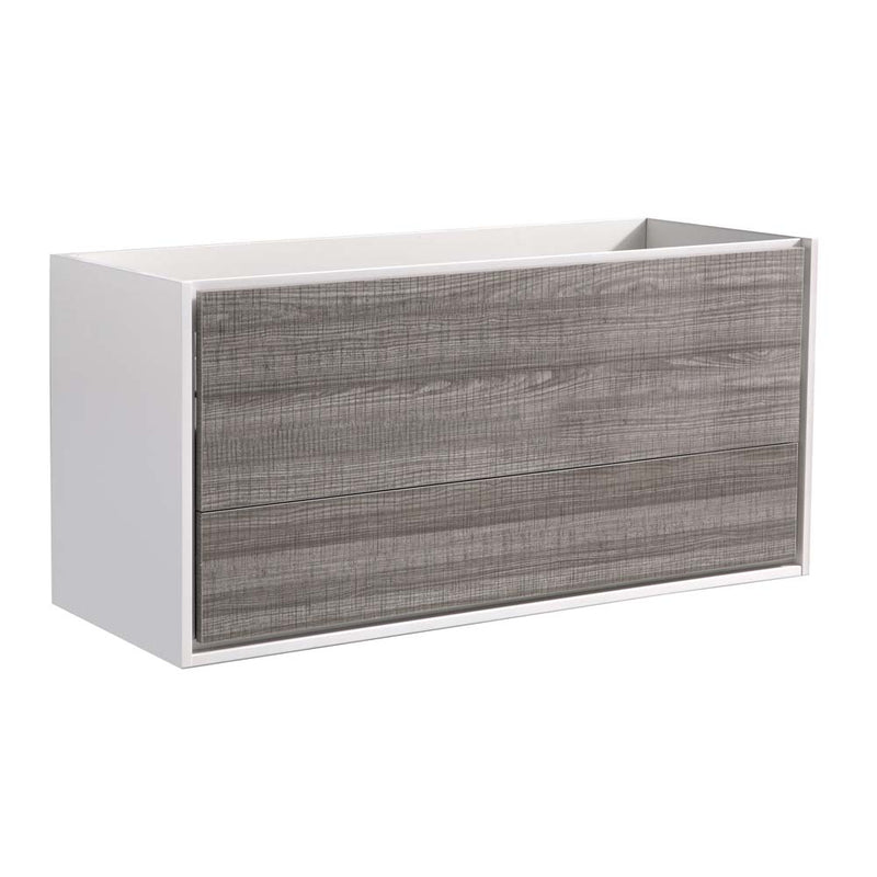 Fresca Catania 48" Glossy Ash Gray Wall Hung Modern Bathroom Cabinet FCB9248HA