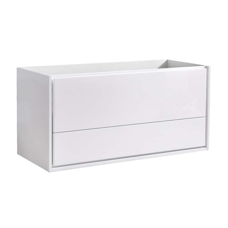 Fresca Catania 48" Glossy White Wall Hung Modern Bathroom Cabinet FCB9248WH