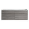 Fresca Catania 60" Glossy Ash Gray Wall Hung Double Sink Modern Bathroom Cabinet FCB9260HA-D