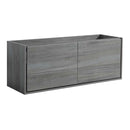 Fresca Catania 60" Ocean Gray Wall Hung Double Sink Modern Bathroom Cabinet FCB9260OG-D