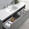 Fresca Catania 60" Ocean Gray Wall Hung Modern Bathroom Cabinet with Integrated Single Sink FCB9260OG-S-I