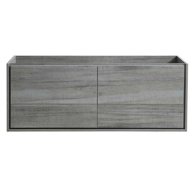 Fresca Catania 60" Ocean Gray Wall Hung Single Sink Modern Bathroom Cabinet FCB9260OG-S