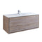 Fresca Catania 60" Rustic Natural Wood Wall Hung Modern Bathroom Cabinet w/ Integrated Single Sink FCB9260RNW-S-I