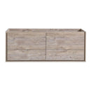 Fresca Catania 60" Rustic Natural Wood Wall Hung Single Sink Modern Bathroom Cabinet FCB9260RNW-S