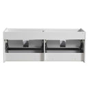 Fresca Catania 60" Glossy White Wall Hung Double Sink Modern Bathroom Cabinet FCB9260WH-D