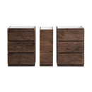 Fresca Lazzaro 60" Rosewood Free Standing Double Sink Modern Bathroom Cabinet FCB93-241224RW-D