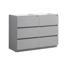 Fresca Lazzaro 48" Gray Free Standing Double Sink Modern Bathroom Cabinet FCB93-2424GR-D