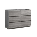 Fresca Lazzaro 48" Glossy Ash Gray Free Standing Double Sink Modern Bathroom Cabinet FCB93-2424HA-D