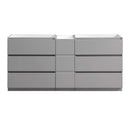 Fresca Lazzaro 72" Gray Free Standing Double Sink Modern Bathroom Cabinet FCB93-301230GR-D