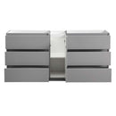 Fresca Lazzaro 72" Gray Free Standing Double Sink Modern Bathroom Cabinet FCB93-301230GR-D