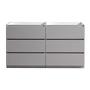 Fresca Lazzaro 60" Gray Free Standing Double Sink Modern Bathroom Cabinet FCB93-3030GR-D