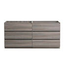 Fresca Lazzaro 60" Gray Wood Free Standing Double Sink Modern Bathroom Cabinet FCB93-3030MGO-D