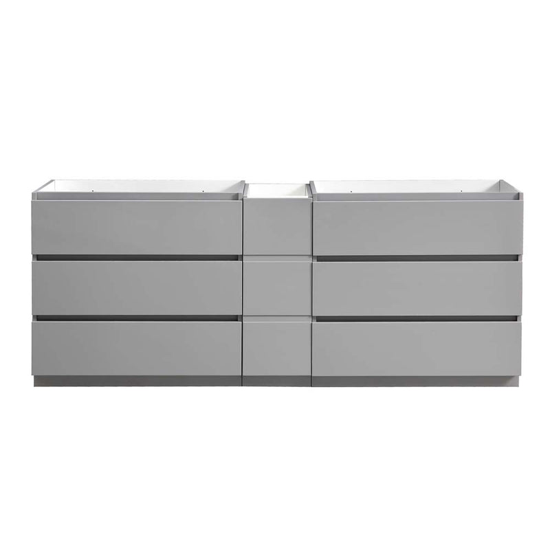 Fresca Lazzaro 84" Gray Free Standing Double Sink Modern Bathroom Cabinet FCB93-361236GR-D