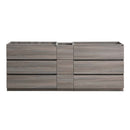 Fresca Lazzaro 84" Gray Wood Free Standing Double Sink Modern Bathroom Cabinet FCB93-361236MGO-D