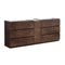 Fresca Lazzaro 84" Rosewood Free Standing Double Sink Modern Bathroom Cabinet FCB93-361236RW-D