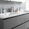 Fresca Lazzaro 72" Gray Free Standing Modern Bathroom Cabinet with Integrated Double Sink FCB93-3636GR-D-I